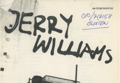 Jerry Williams sommarturne sommaren 1985 - pa tekniker